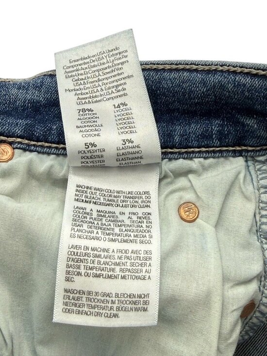 Mother Women's The Mid Rise Dazzler Ankle Fray Jeans in Going in Circles Size 27 - Picture 8 of 11